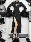 Tie-Up Woven Spaghetti Strap Full-Length Dress