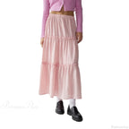 Tiered Bohemian Frill Trim Skirt