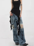 Torn Azure Gothic Baggy Harajuku Pant
