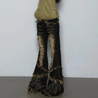 Torn Medieval Dark Fringe Pant