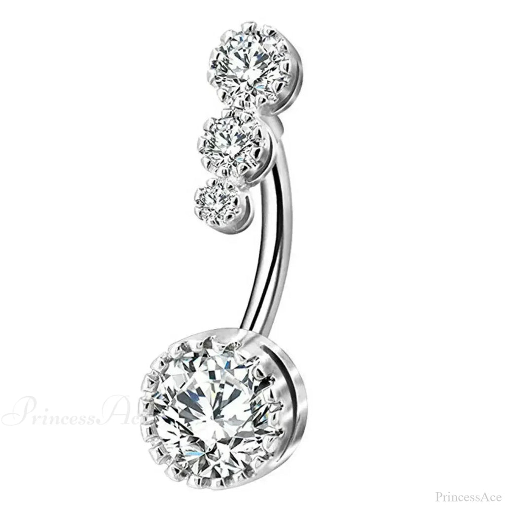 Traditional Zircon Drip Medieval Stomach Ring
