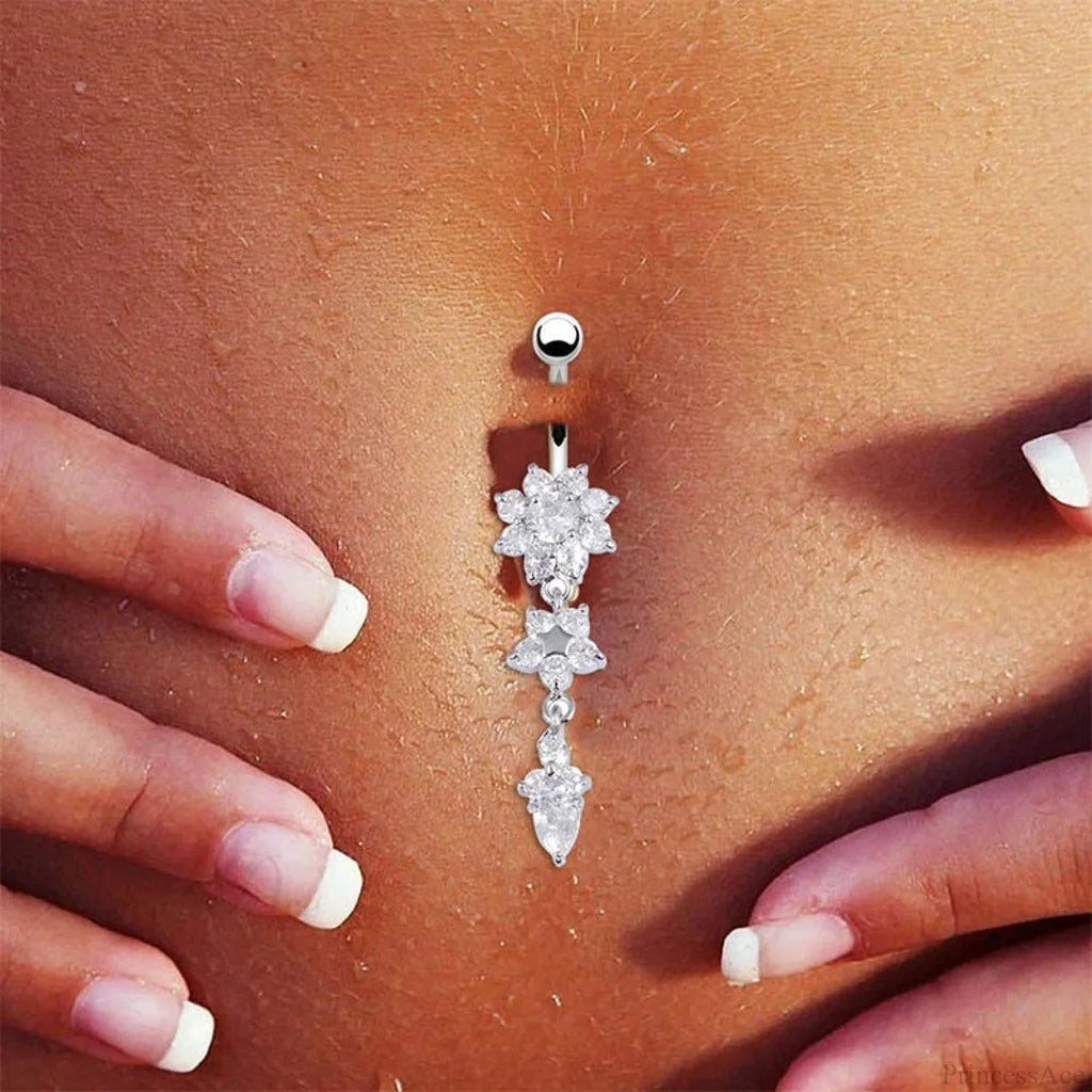 Traditional Zircon Drip Medieval Stomach Ring