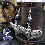 Tranquil Dove Ceramic Metal Circle Hoop Earring
