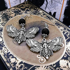 Tranquil Dove Ceramic Metal Circle Hoop Earring