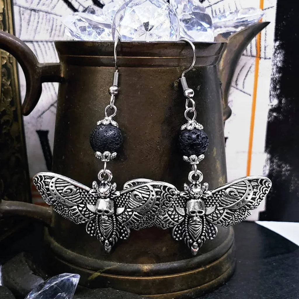 Tranquil Dove Ceramic Metal Circle Hoop Earring