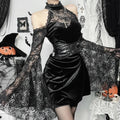 Transparent Lace Slender Mini Dress
