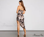 Tropical Dream Stylish Asymmetrical Maxi Dress