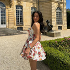Tulle Skirt Floral Print A-line Floral Dress