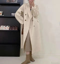 Turn-Down Collar Cashmere Wool Overcoat