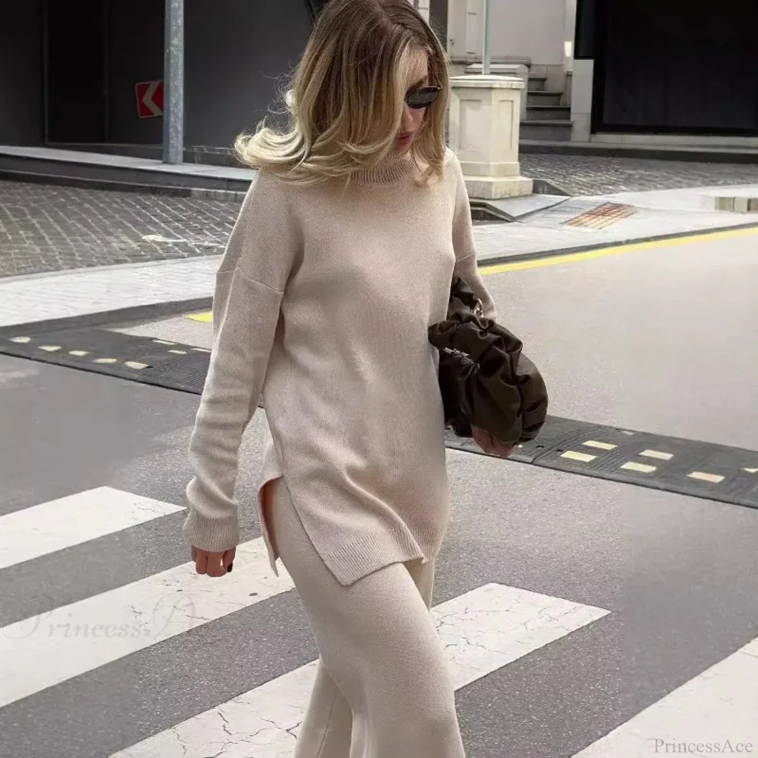 Turtleneck Casual Long-Sleeved Knitted Sweater