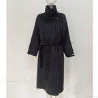 Turtleneck Wool Single-Breasted Overcoat