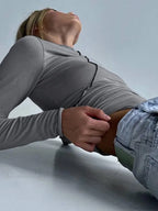 Turtleneck Y2K Long Sleeve Casual Slim Fit Knit Top