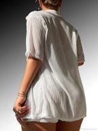 Two-Piece Hollow Out Bikini Cover Up Set