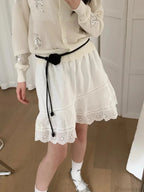 Unconventional Mysterious Flowery Cord Girdle