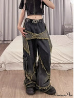 Unique Versatile Straight Leg High Waist Summer Loose Wide Leg Vintage Style Women's Jean