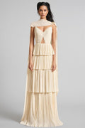 Ulwed Openwork Pleated Maxi Dress