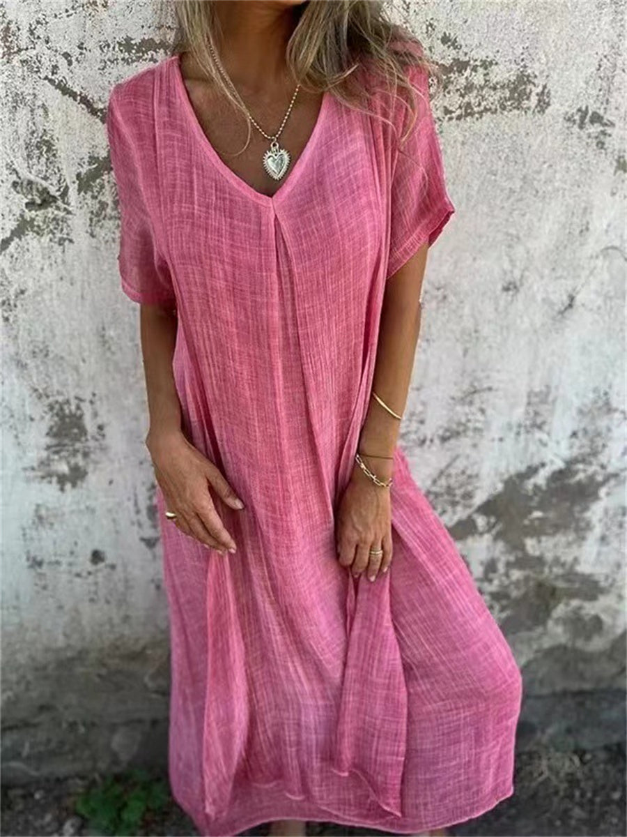 Carmen Elevated Women's V Neck Midi Dress Occasion Wear