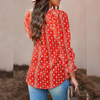 V-Neck Flowered Women's Bohemian Dokotoo Top