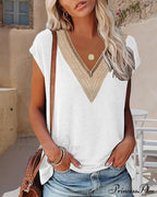 V-neck Lace Tee