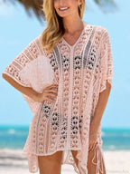 V-Neck Plus Size Slit Cut Bikini Cover Up