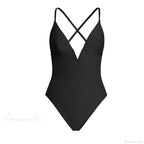 V-Wire Plunge One Piece Backless Set