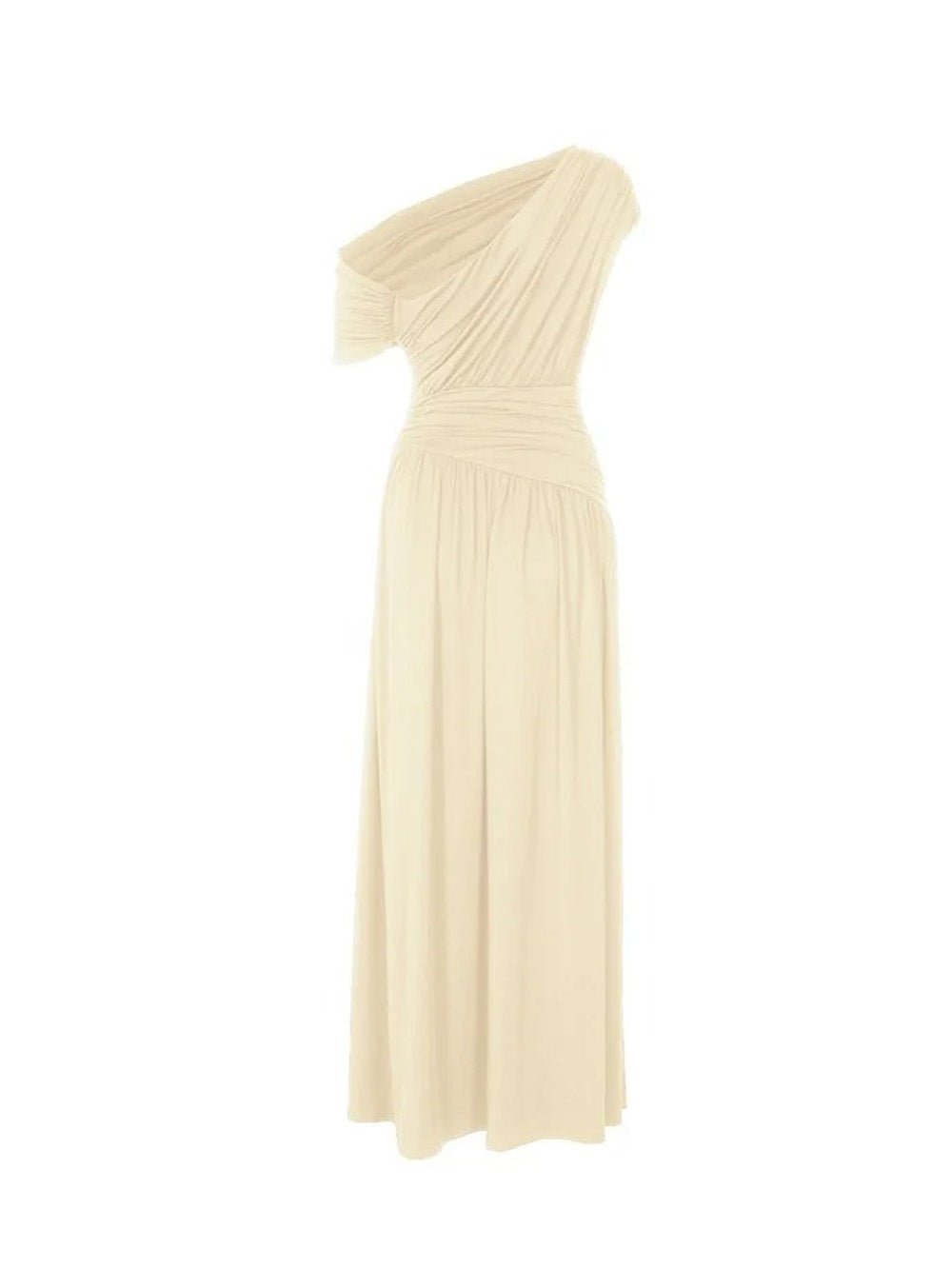 Valencia One-Shoulder Pleated Maxi Dress