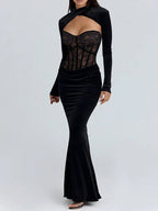 Valentina Lace Corset Maxi Dress