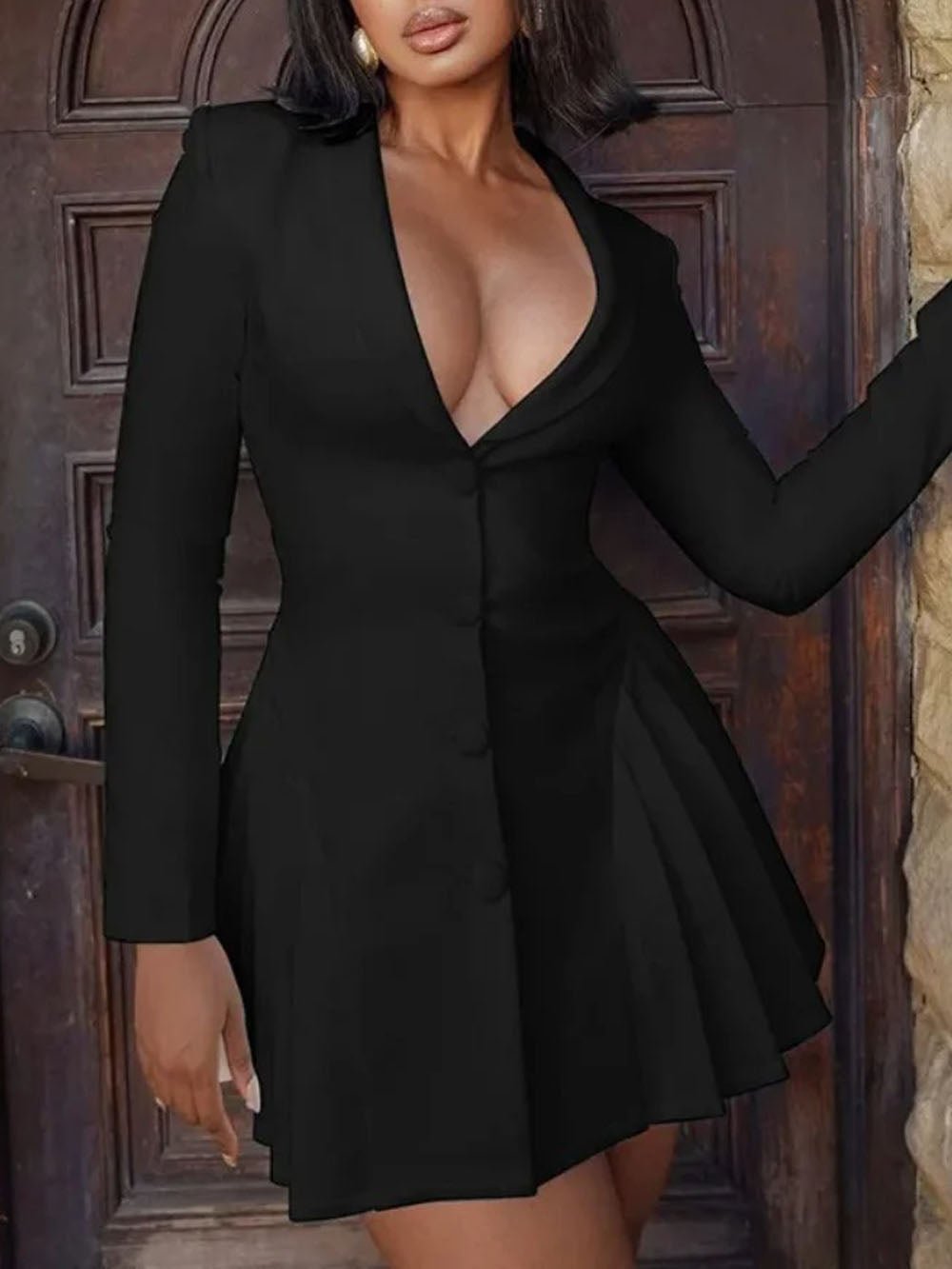 Valeria Single Breasted Mini Dress