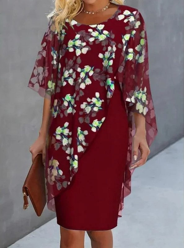 Maisie Minimalist Floral Dress Chic Silhouette Collection