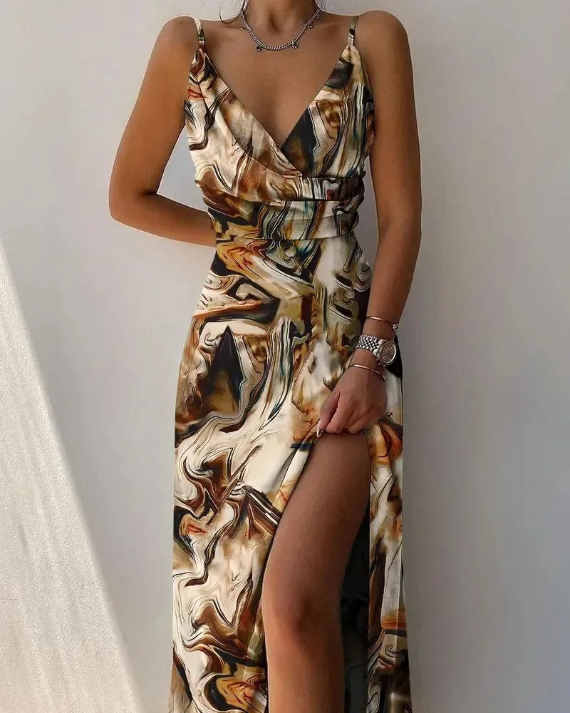 Silvia Aesthetic Long Dress for Women Statement Occasion Edit