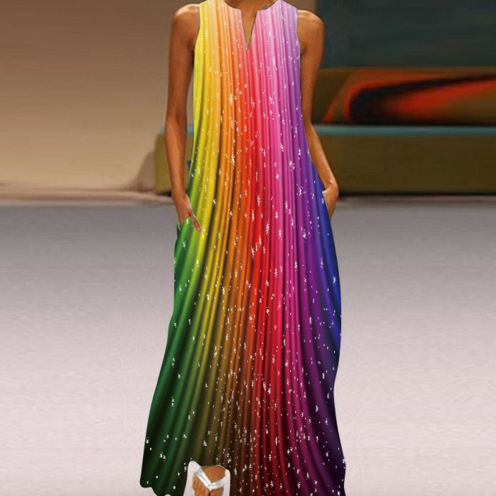 Luz Minimalist María Florales Summer Maxi Dress Chic Silhouette Collection
