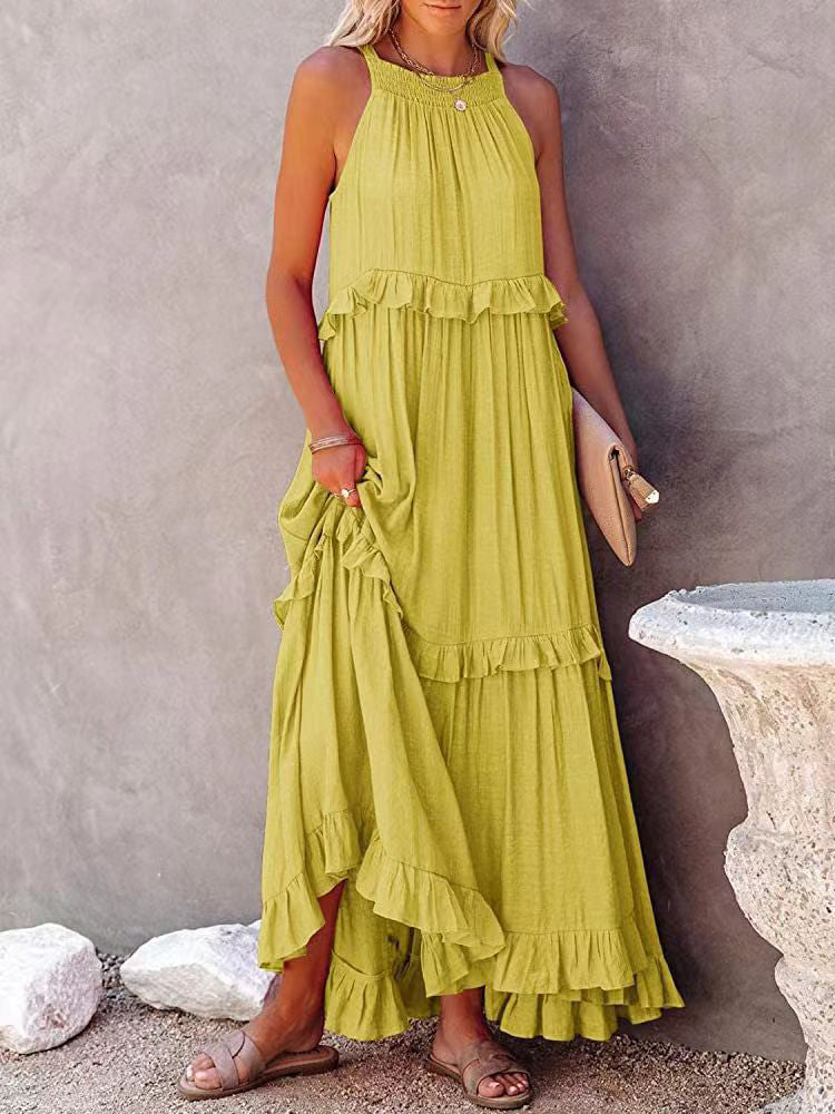Himeria Sleeveless Dress for Women Vacation Beach Look