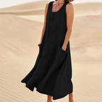Gundisalva Timeless Sleeveless Dress with Pockets Chic Silhouette Collection