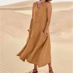 Gundisalva Timeless Sleeveless Dress with Pockets Chic Silhouette Collection