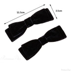 Velvet Black Head Bow Headdress - Hair Accessory