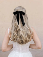 Velvet Bow Knot Ribbon Elastic Hair Accessory