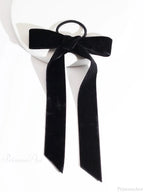 Velvet Bow Knot Ribbon Elastic Hair Accessory