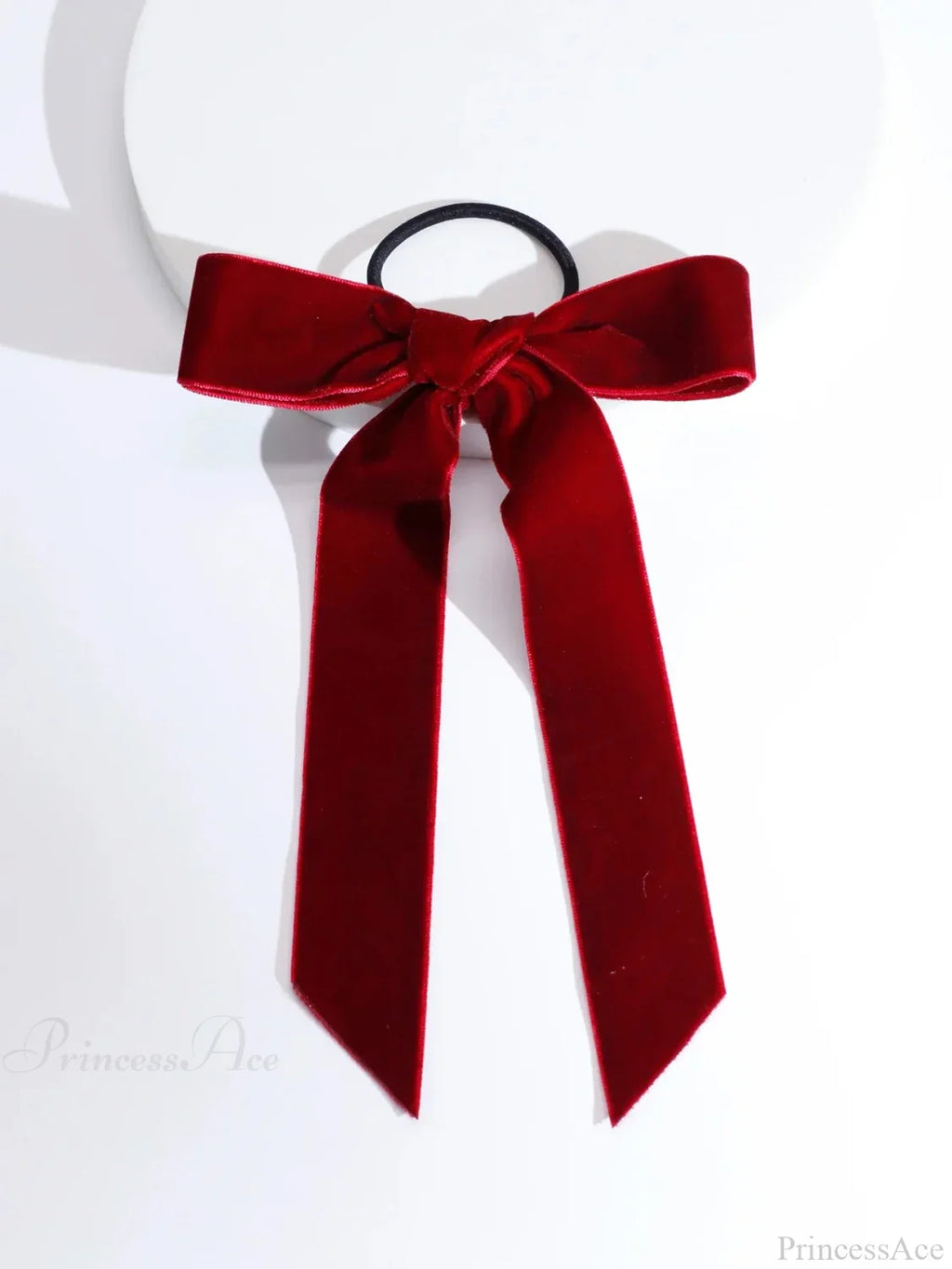 Velvet Bow Knot Ribbon Elastic Hair Accessory