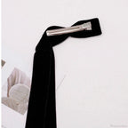 Velvet Ribbon Pearl Top Clip - Hair Accessory