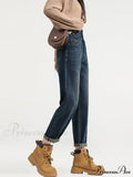 Versatile Light Color Thickened New Long Straight Art Natural Waist Fashion Jean