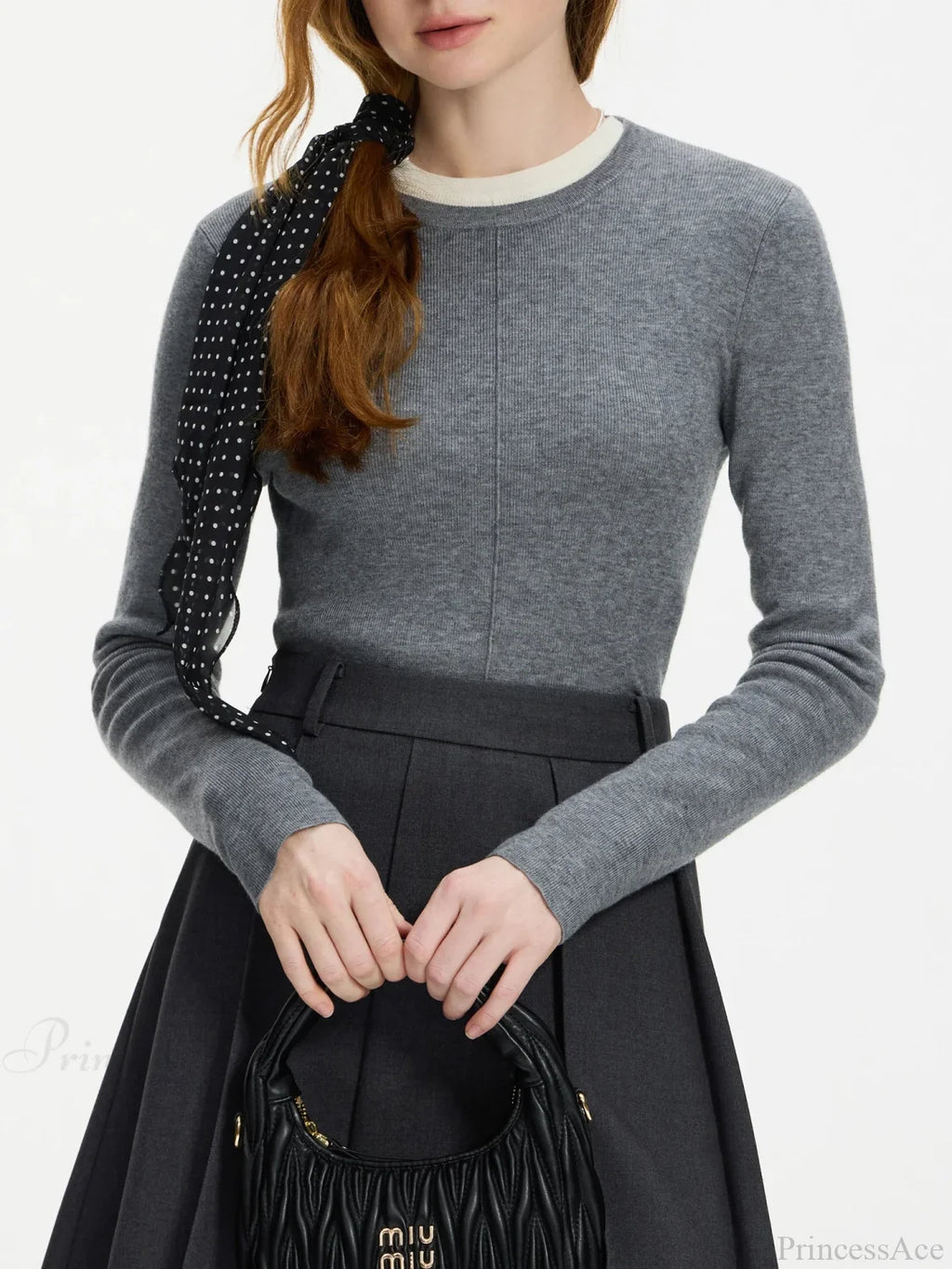 Versatile Round Neck Knitted Sweater