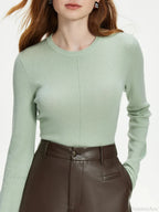 Versatile Round Neck Knitted Sweater