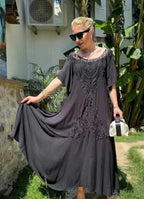 Iliana Boutique Embroidered Dress Chic Silhouette Collection