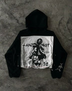 Vintage Black Zipper Hoodie