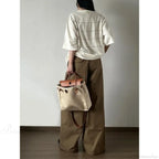 Vintage Denim Wide Leg Pants