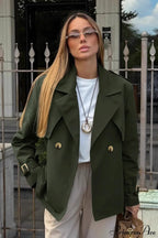 Vintage Double Breasted Belted Mid Length Coat