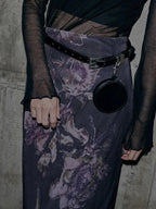 Vintage Floral Print Aesthetic High Waist Skirt
