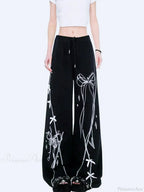 Vintage Gothic Elevated Waist Cleansed Baggy Pant