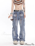 Vintage Light Blue Cargo Jeans