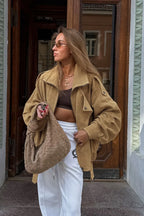 Vintage Matte Elegant Suede Jacket